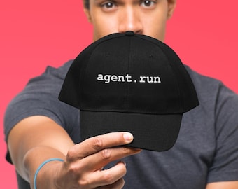 agent.run Dad Hat – Minimalist AI Programmer Cap, Tech Apparel