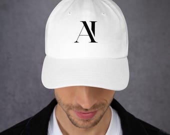 AI Printed Dad Hat, White Low Profile Snapback, Tech Engineer Cap