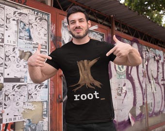 Root Tree T-Shirt, Linux Programmer Tee, Sysadmin Gift, Nature, Terminal, DevOps, Geek, Nerd, CS Grad, Tech Gift for Him