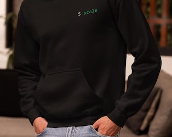 Scale Embroidered Hoodie, Cloud Engineer Sweatshirt, DevOps Programmer Gift, Infrastructure, Coder, Geek, Nerd, CS Grad, Coding
