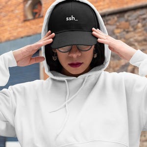 Gorra de papá desgastada bordada con SSH, regalo de ciberseguridad imagen 5
