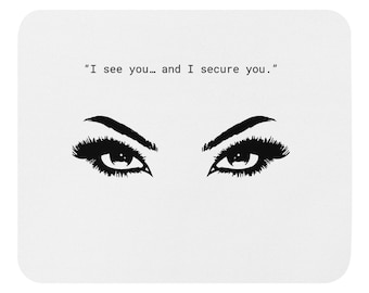 Cybersecurity Eyes Mouse Pad – Tech Desk, IT, Programmer Gift