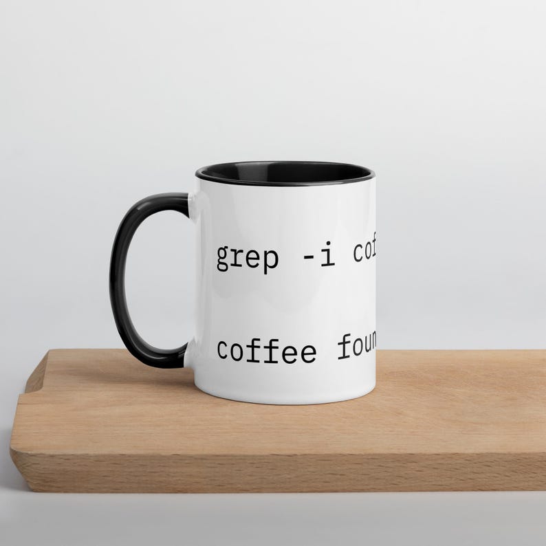 Grep Coffee Mug – Linux Command Coffee Cup – Developer Gift – Programmer Humor Mug – Sysadmin Coffee Cup – DevOps Tech Mug