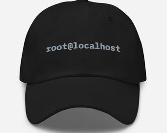root@localhost Embroidered Dad Hat – Linux Admin, Developer Gift