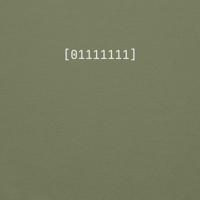 Binary Social Battery Sweater - 01111111 Programmer Crewneck - Geeky ASCII Humor Sweatshirt - Software Engineer Gift - Root Byte Wear