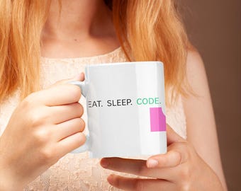 Eat Sleep Code Debug Repeat Mug - Programmer Gift