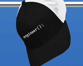 Minimalist Engineer Trucker Hat – Embroidered Cap for Engineers and Tech Professionals