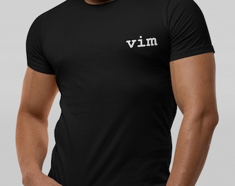 Vim T-Shirt – Embroidered Developer Tee for Programmers