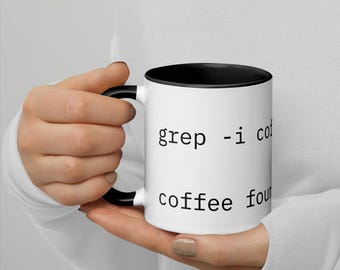 Grep Coffee Mug - Linux Command, Developer Gift