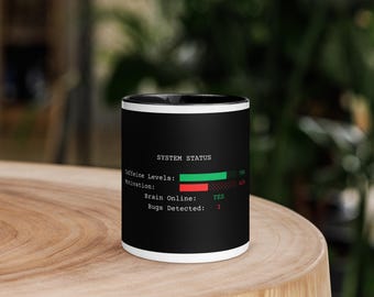 System Status Mug Funny Programmer Gift Developer Coffee Mug Coder Cup