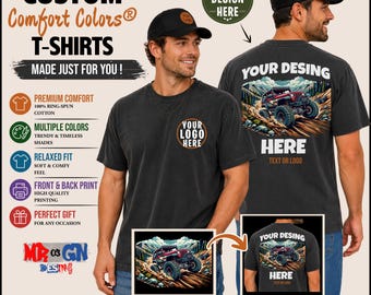 Custom Photo Shirt, Personalized Logo Graphic Tee | Front Back Print Business Event Family Gift