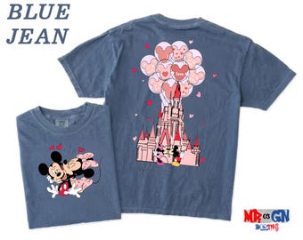 Disney Love Shirt: Mickey and Minnie Kiss with Castle Design