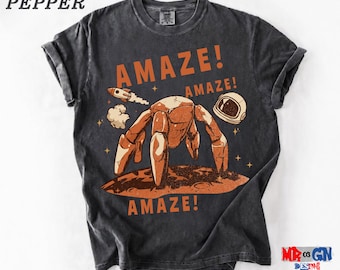 Amaze Space Crab Shirt, Retro Mars Creature Tee | Funny Astronaut Science Gift for Nerds