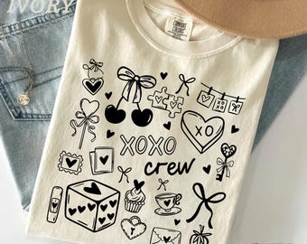 XOXO Shirt: Retro Heart Design for Friends & Valentines (XS-XL)