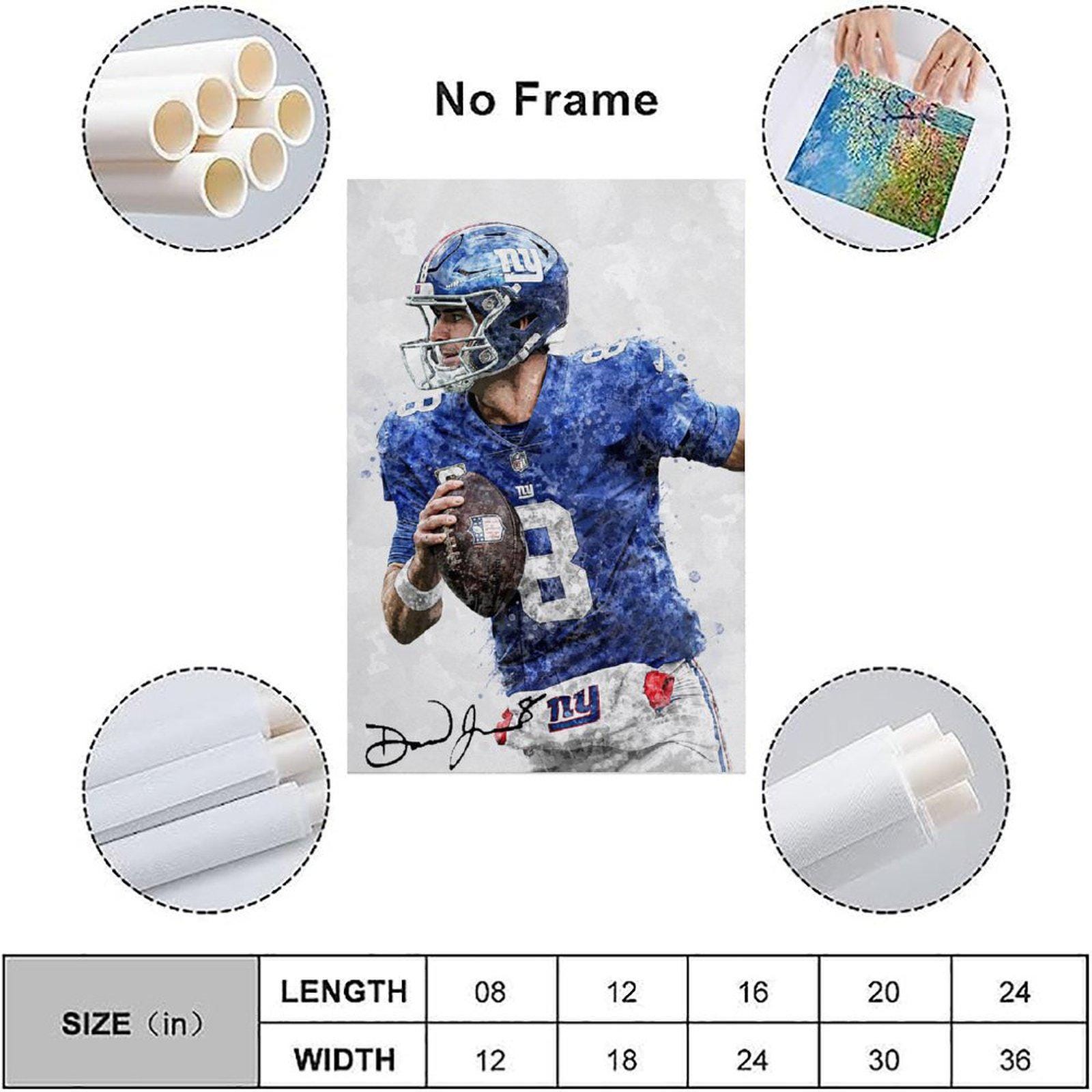 Rugby Star Daniel Jones Signed Poster Watercolor Wall Art Picture ...