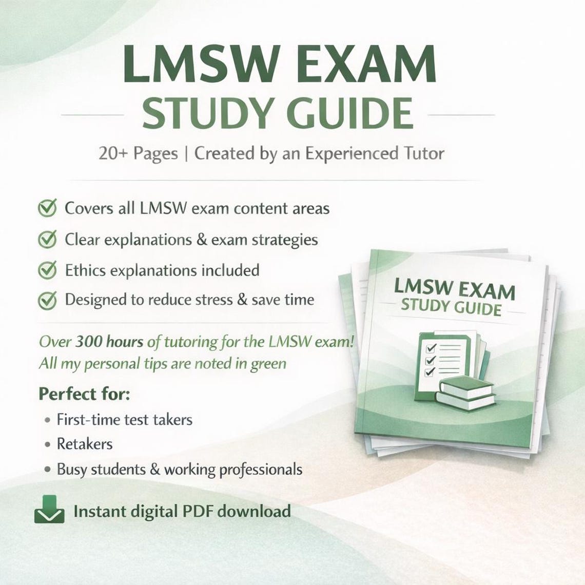 Lsw Study Guide Plan Example Lmsw/social Work Study Guide (instant Download!) 300+ Tutor Hours for ...