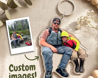 Custom Acrylic Photo Block Keychain Personalized Gift For Motorcyclist Birthday Christmas Keepsake Cool Cornering Charm Clear  Keyring