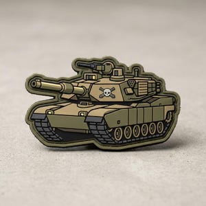 PATCH PVC Military Tank Tactical Morale Patch for Backpack Jacket Army Veteran Gift Combat Vehicle Hook and Loop Badge