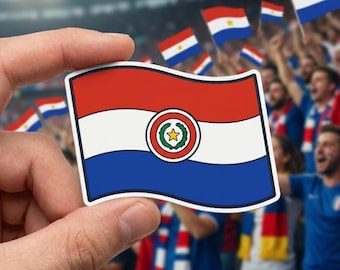 Paraguay Flag PVC PATCH, Paraguayan Pride Emblem, Tactical Morale Badge for Backpacks, Soccer Football Fan Gear Hook Loop Fastener Gift