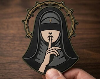 PATCH PVC Dark Nun Gothic Morale Badge For Jacket Backpack Tactical Gear Gift For Goth Bikers Spooky Edgy Rubber Emblems