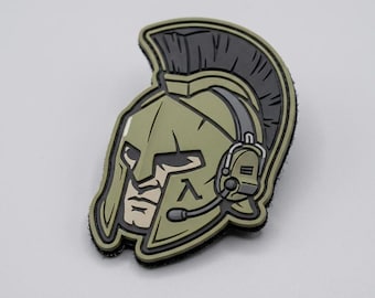 PATCH PVC Tactical Spartan Helmet Military Operator Morale Badge Combat Emblem for Backpack Jacket Hat Range Bag Gear Gift for Men Veterans