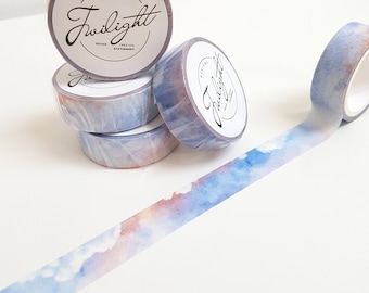 White Marble Wide Washi Tape Sample