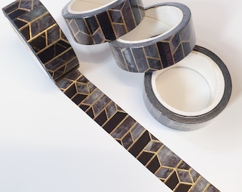 Marble and Gold Foil Geometric Washi Tape