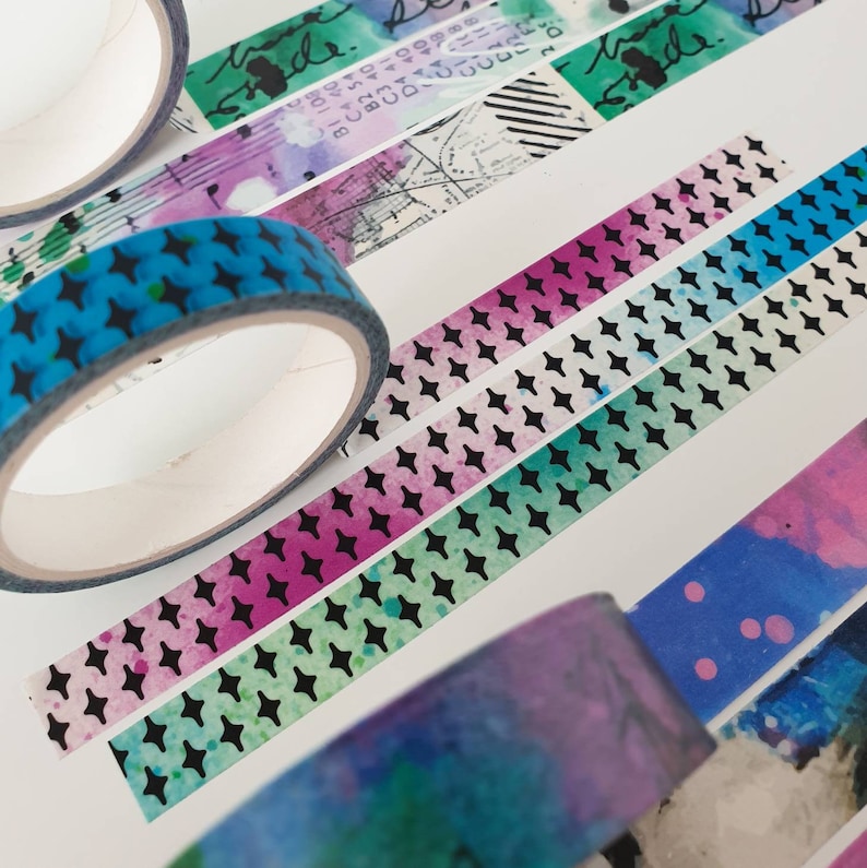Mixed Media Style Arty Washi Tape Set of 3