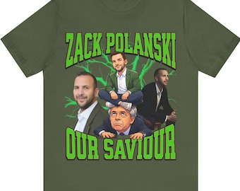 Camiseta Zach Polanski Nuestro Salvador, Camiseta Divertida de Política Británica, Camiseta Meme del Partido Verde, Camiseta de Sátira Política, Camiseta con Gráfico Viral del Reino Unido