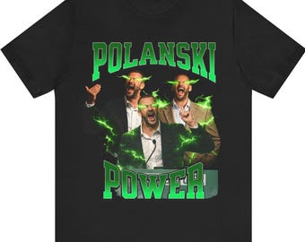 Camiseta Zack Polanski Power / Camiseta con estampado de meme divertido / Camiseta urbana viral / Camiseta estética Y2K llamativa / Camiseta gráfica de moda para hombre