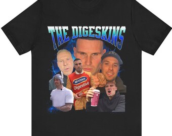 The Digeskins Shirt Gymskin Meme Tee UK Silver Skin Tokka Lustiges Gym T-Shirt Viral TikTok Streetwear Grafik Top Geschenkidee