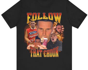 Camiseta Gymskin Follow That Choon con meme divertido / Camiseta viral del Reino Unido / Camiseta gráfica urbana / Regalo divertido para él / Camiseta de humor de internet de moda