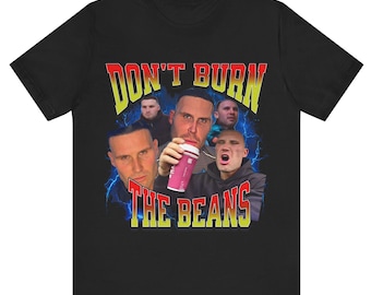 Camiseta gymskin "No quemes los frijoles" / Camiseta con meme divertido / Camiseta gráfica viral / Camiseta urbana llamativa / Camiseta con meme de moda