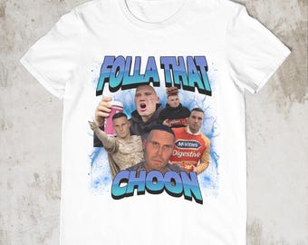 Camiseta Gymskin, Folla That Choon con meme divertido / Camiseta con estampado viral / Camiseta con jerga británica / Camiseta de estilo urbano con estampado