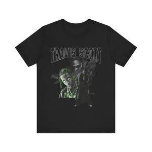 Travis Scott Graphic T Shirt, Vintage Rap Tee, Hip Hop Streetwear Shirt, Travis Scott Fan Gift, Cactus Jack Inspired Tee, Rap Music Graphic image 2