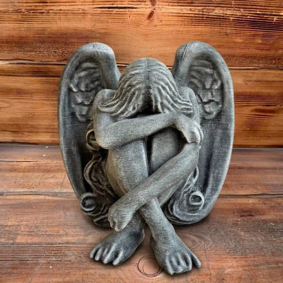 Cement Angel Figure Concrete Angel Statue Sleeping Angel Stone Angel ...