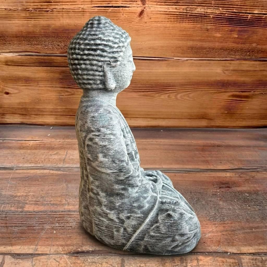 Concrete Buddha Garden Statue Stone Sitting Buddha Figurine Meditating ...