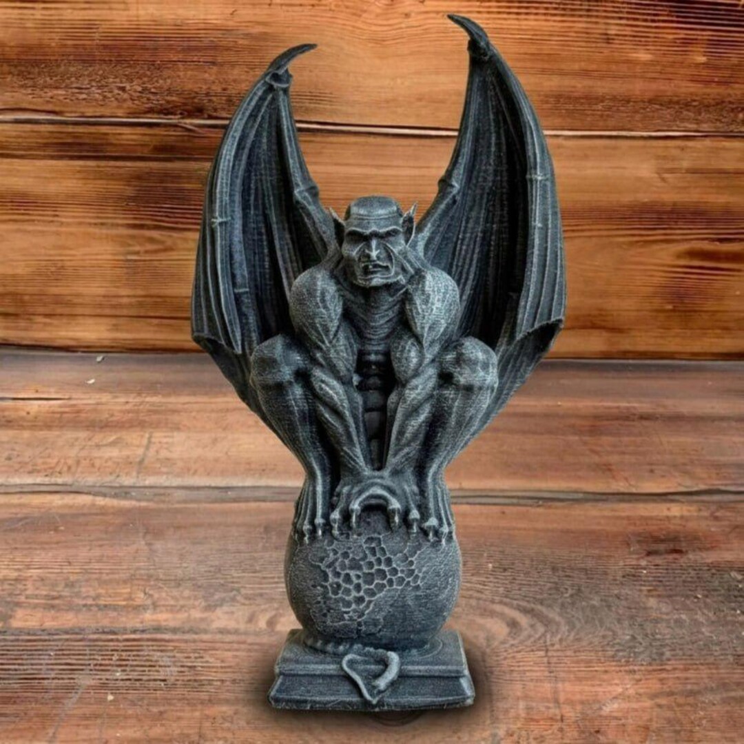 Concrete Gargoyle Statue Stone Gothic Demon Sculpture Outdoor Garden ...