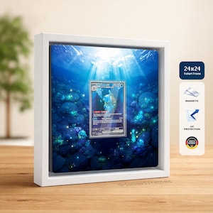 Pokémon Kortram – Turtok / Blastoise MEW 200 – Kortram 24 x 24 cm med Magnet och Fodral