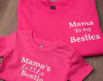 Mama and Mini Matching Shirts, Mama to My Besties Tee, Mama’s Little Bestie Shirt, Matching Mom and Daughter Outfits