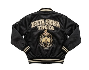 Handmade | Delta Sigma Theta Jacket | Black Blazer For Women's - Embroidered Coat