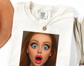 Comfort Colors® Funny Distressed Doll Face Meme T-Shirt, Weird Gen Z Shirt, Sarcastic Leave Me Alone Tee, Unhinged Viral Internet Humor Gift