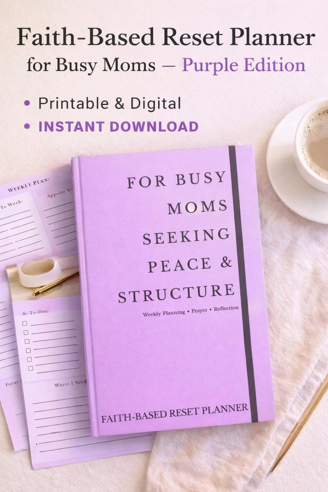 Christian Planner for Busy Moms | Faith-based Weekly Planner | Prayer ...