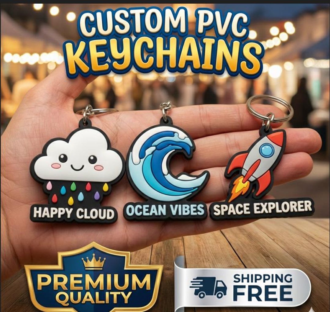Customizable Key Chain Personalized Handmade PVC Keychain, Custom PVC Key Chain, Unique ...