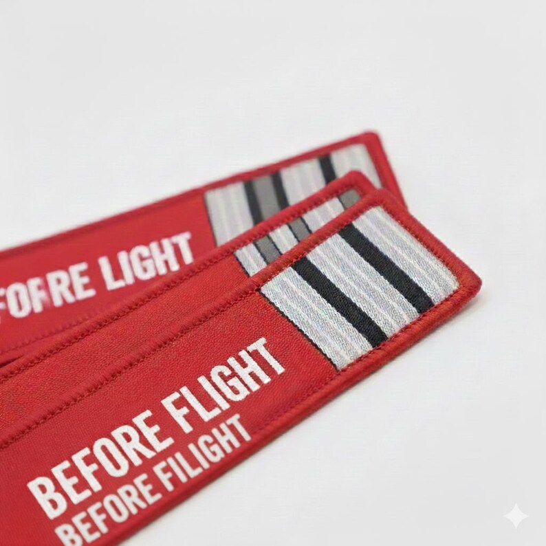 Custom Embroidered Keychain,remove Before Flight Keychain, Personalized ...