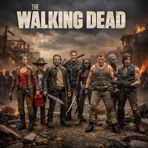 Pacchetto STL di The Walking Dead / Rick, Daryl, Negan, Michonne, Abraham, Shane, Carl, Carol / File di stampa 3D TWD / Figure ad alto dettaglio