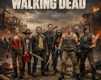 The Walking Dead STL-bundel | Rick, Daryl, Negan, Michonne, Abraham, Shane, Carl, Carol | TWD 3D-afdrukbestanden | Cijfers met hoge details
