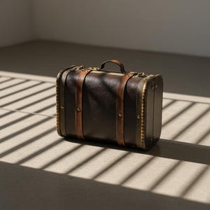 Vintage Koffer Aufbewahrungsbox aus Holz mit Griff, Retro Dekorativer Koffer Organizer, Einzigartiges Geburtstagsgeschenk für Kinder, Freund Geschenk Vater Geschenk