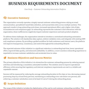 Business Requirements Document (BRD) Template – Professional Business Analyst Toolkit