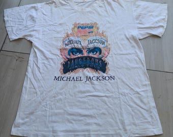 Vintage 1993 Michael Jackson Dangerous World Tour Pepsi Tee - Etsy